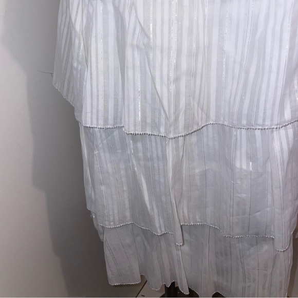 Lilly Pulitzer Arden dress embroidered strapless mini ruffled white cotton 8 - Picture 6 of 11